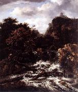 Jacob Isaacksz. van Ruisdael Norwegian Landscape with Waterfall oil on canvas